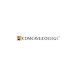 Comcave im Wollhaus in Heilbronn - Ihr Bildungspartner für eine sichere Zukunft Das Logo zeigt den "Comcave.College" Schriftzug in grau auf einem weißen Grund. Links daneben befindet sich ein Quadrat in rot, grün, blau und gelb.