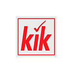 Kik im Wollhaus in Heilbronn - günstige Mode, Deko & mehr Das Logo zeigt einen weißen Grund mit einem Quadrat mit roter Umrandung. in der Mitte befindet sich der "kik" Schriftzug.